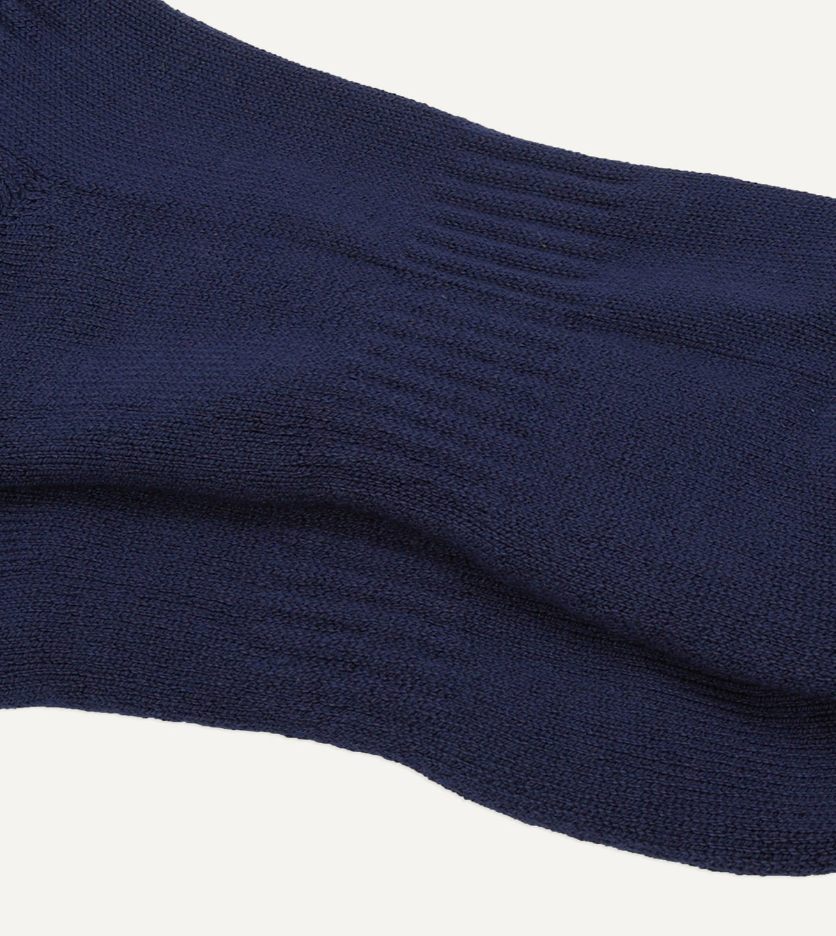 Drake's Navy Cotton Sports Socks