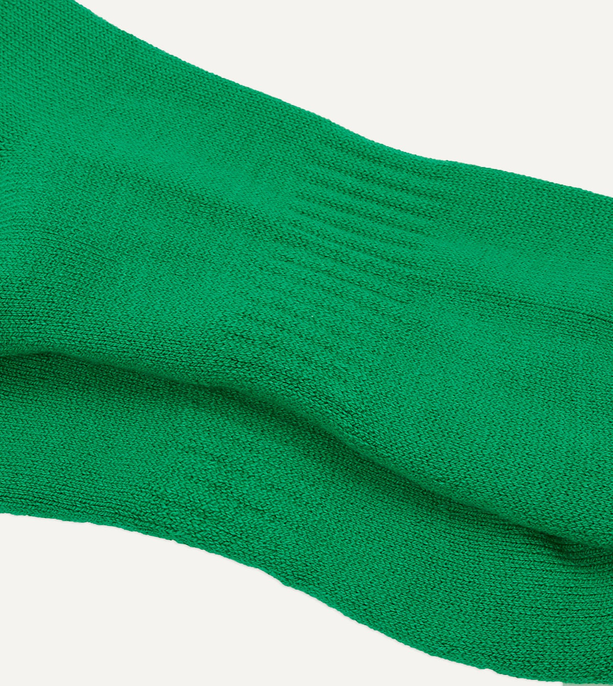 Drake's Green Cotton Sports Socks