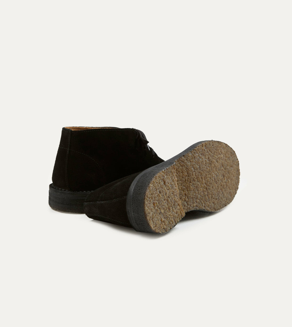 Drake's Crosby Moc-Toe Chukka Boot Black Suede