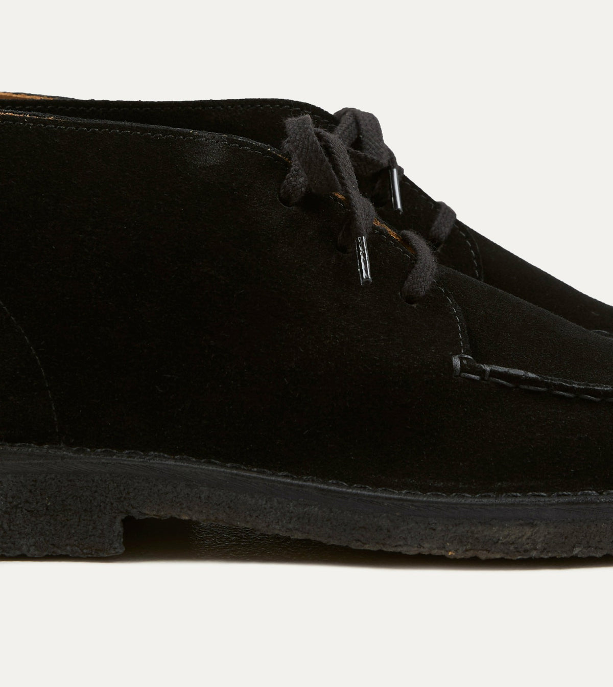 Drake's Crosby Moc-Toe Chukka Boot Black Suede