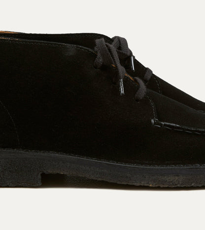 Drake's Crosby Moc-Toe Chukka Boot Black Suede
