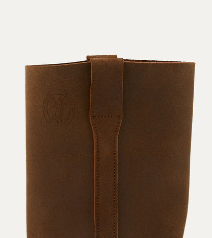 Drake's La Botte Gardiane Camarguaise Brown Waxed Leather Boots