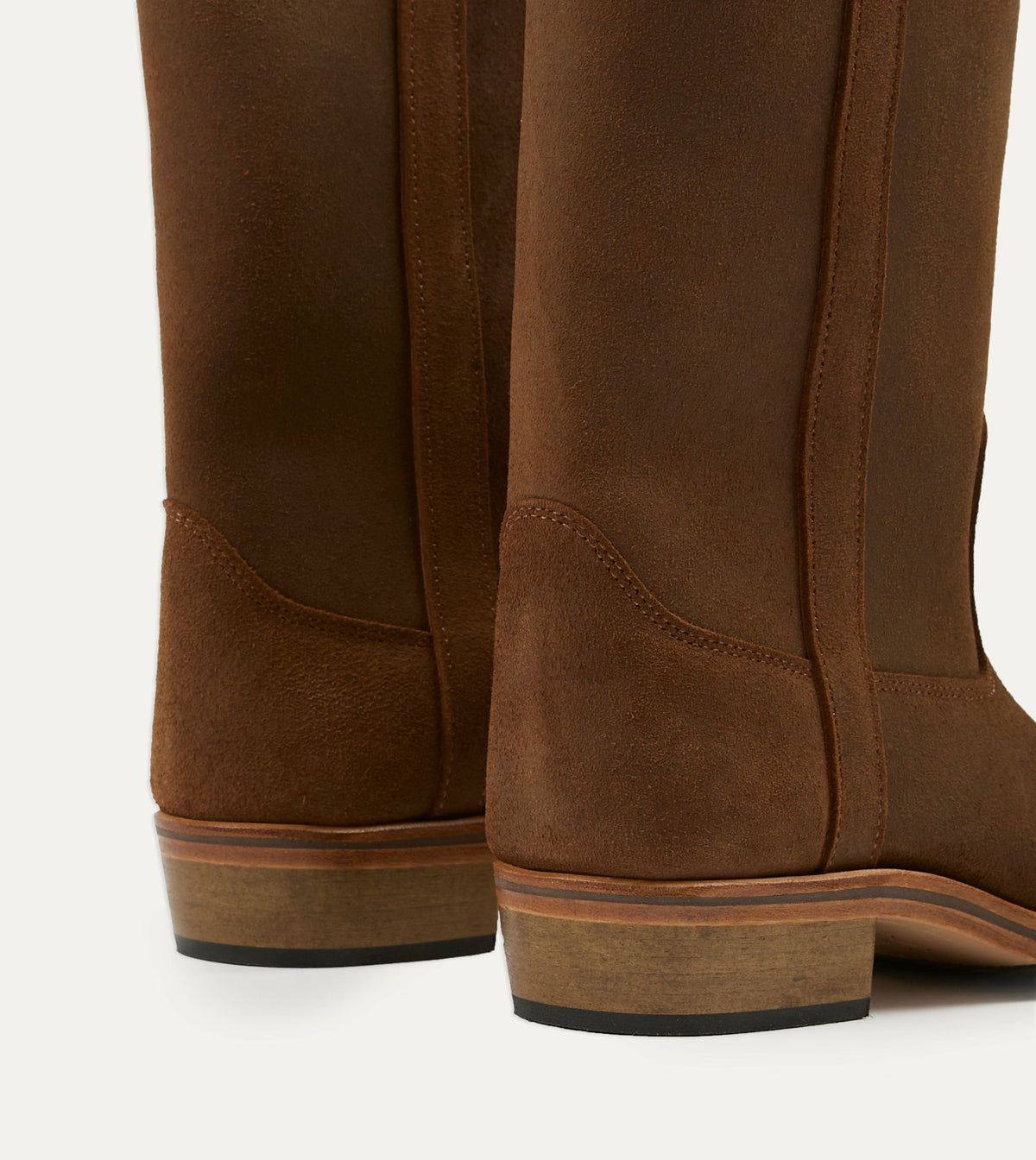 Drake's La Botte Gardiane Camarguaise Brown Waxed Leather Boots