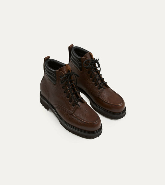Drake's Yuketen Salvia Brown Leather Boots
