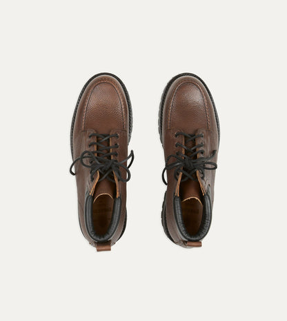 Drake's Yuketen Salvia Brown Leather Boots
