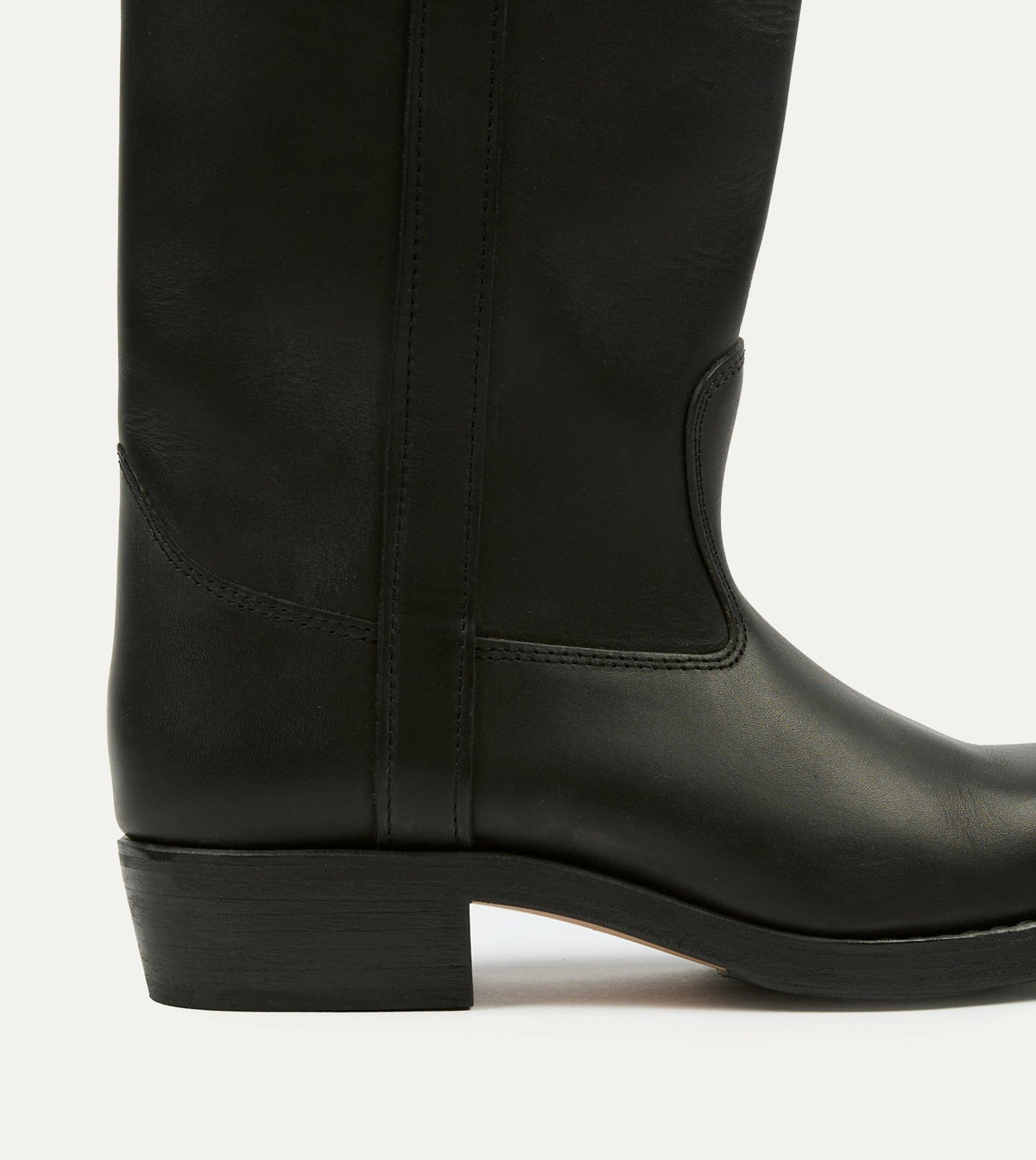 Drake's La Botte Gardiane Camarguaise Black Leather Boots