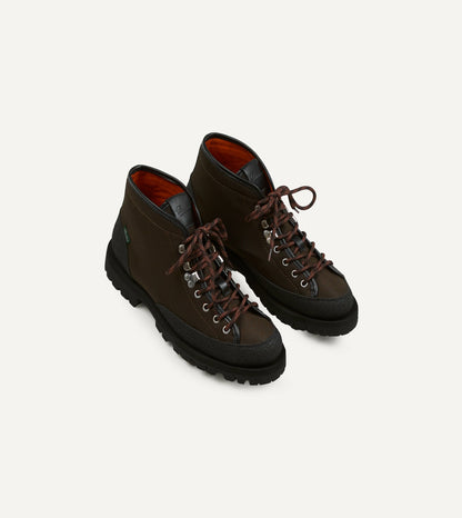 Drake's Paraboot Yosemite Brown Leather Mesh Hiking Boots