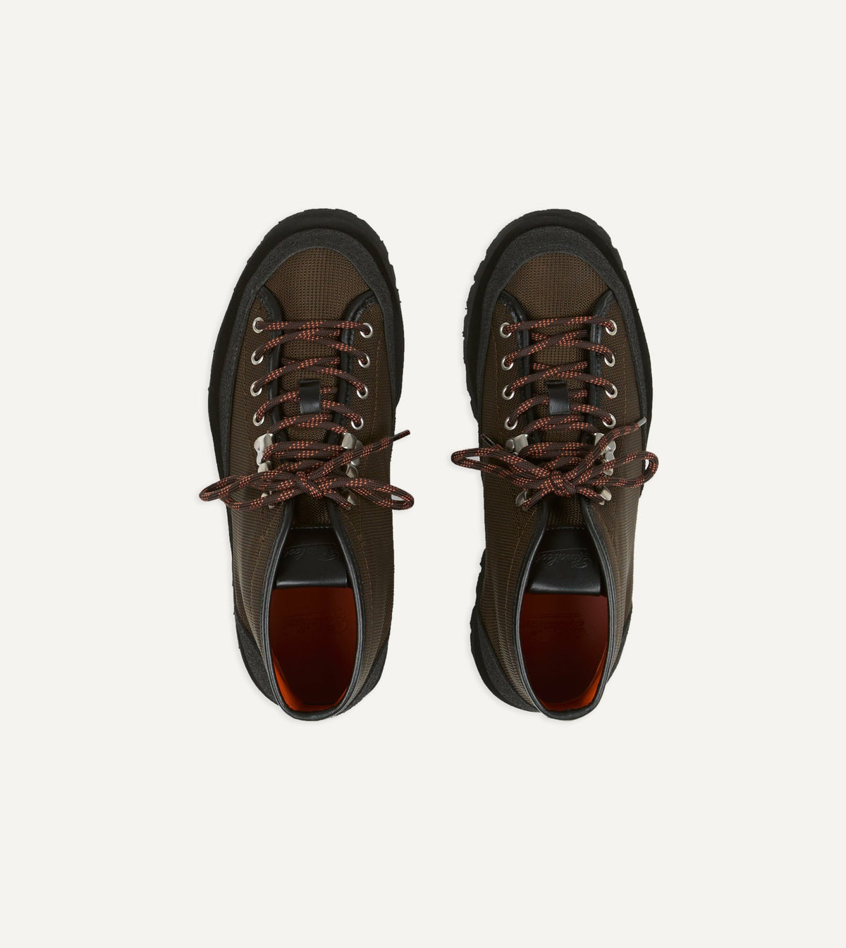 Drake's Paraboot Yosemite Brown Leather Mesh Hiking Boots