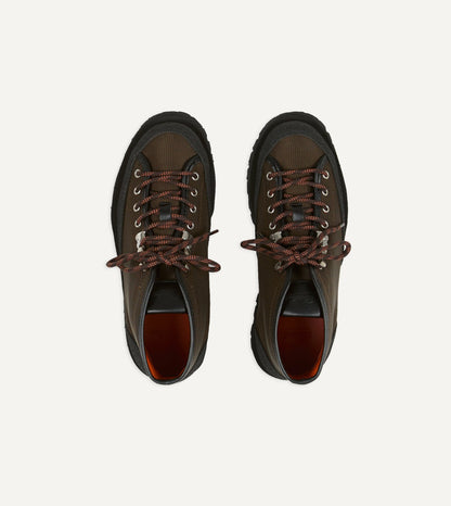 Drake's Paraboot Yosemite Brown Leather Mesh Hiking Boots