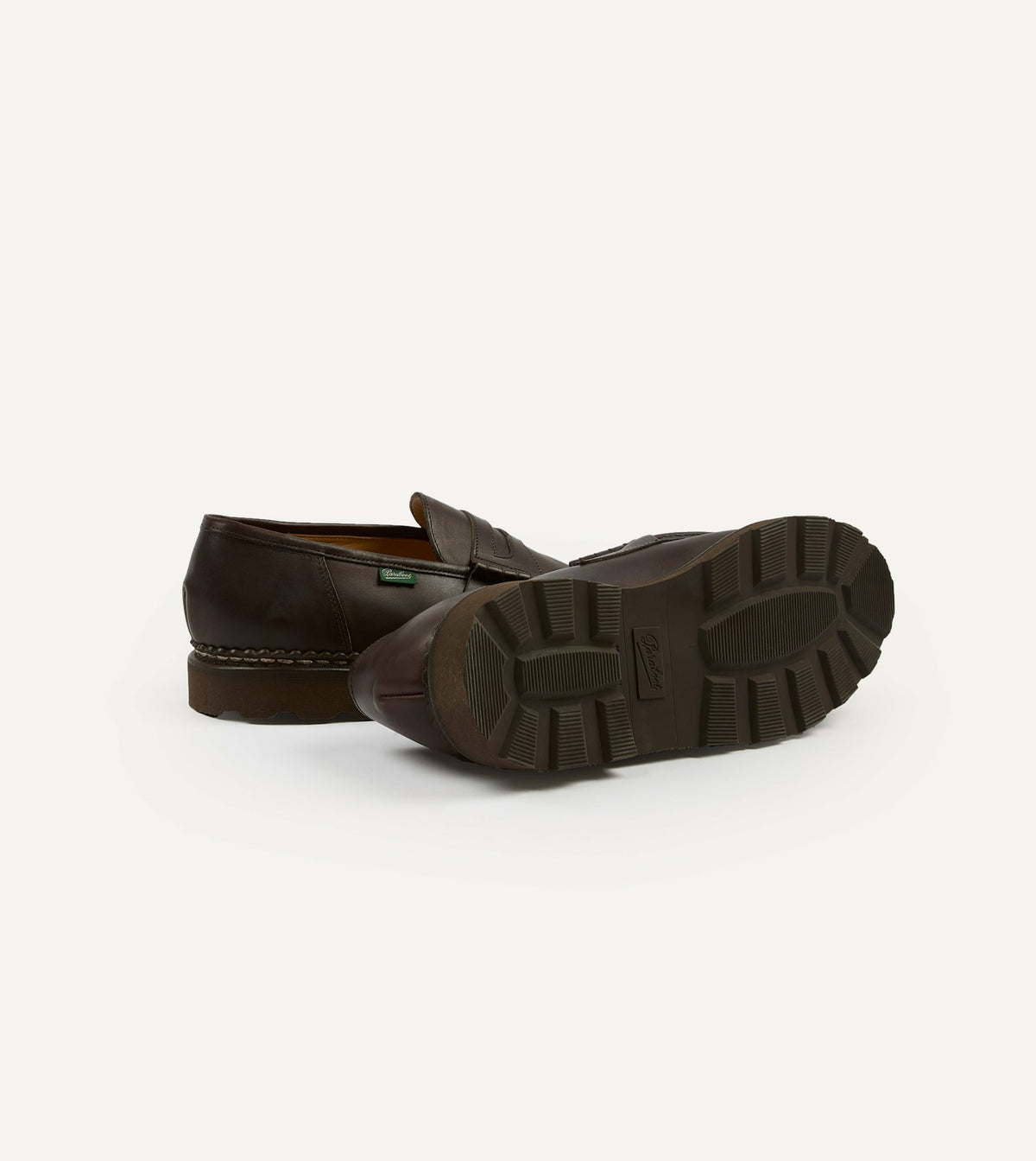 Drake's Paraboot Reims Brown Leather Loafer