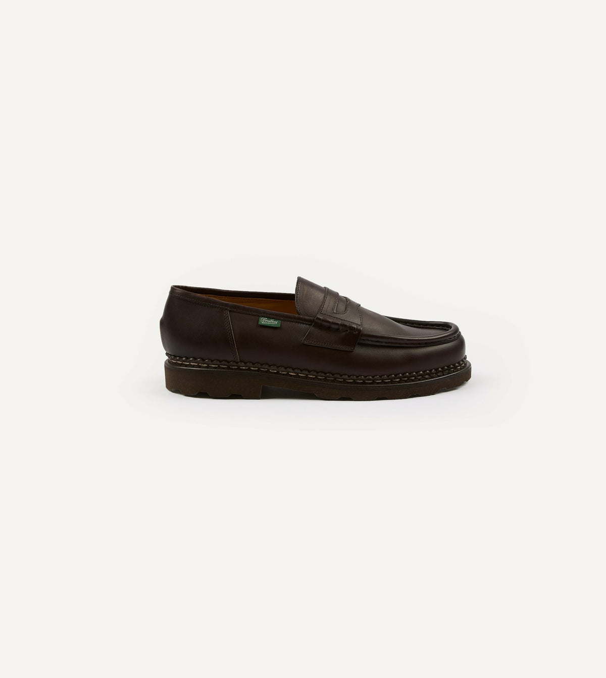 Drake's Paraboot Reims Brown Leather Loafer