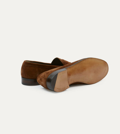 Drake's Snuff Suede Charles Mk II Goodyear Welted Penny Loafer