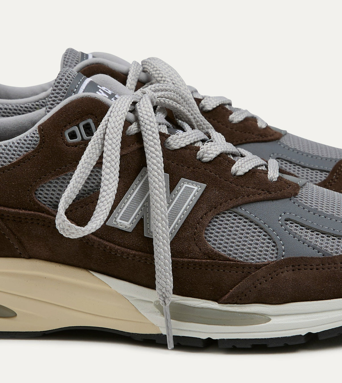 Drake's New Balance 'Elevated Essentials' Brown Alloy Made in UK 991v2 Trainers