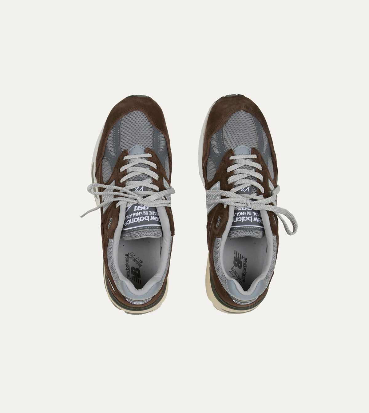 Drake's New Balance 'Elevated Essentials' Brown Alloy Made in UK 991v2 Trainers