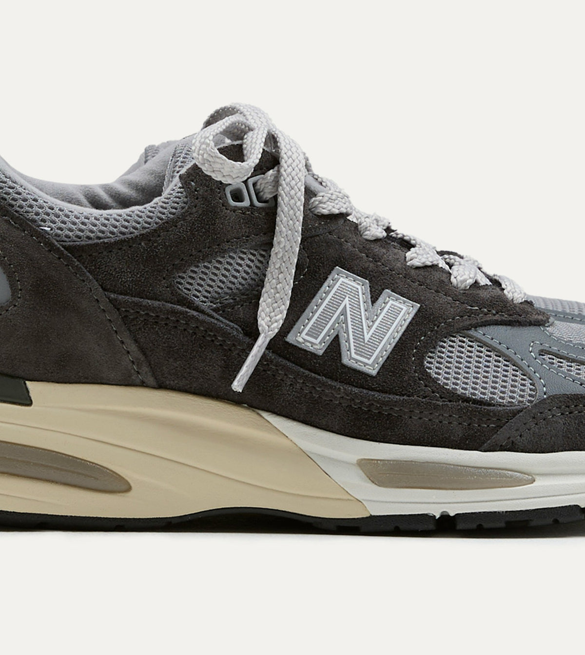 Drake's New Balance 'Elevated Essentials' Alloy Grey and Smoked Pearl Made in UK 991v2 Trainers