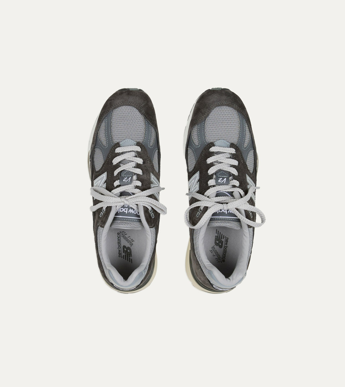 Drake's New Balance 'Elevated Essentials' Alloy Grey and Smoked Pearl Made in UK 991v2 Trainers