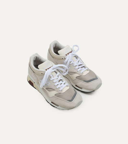 Drake's New Balance 'Elevated Essentials' Oyster and Antique White Made in UK 1500 Trainers