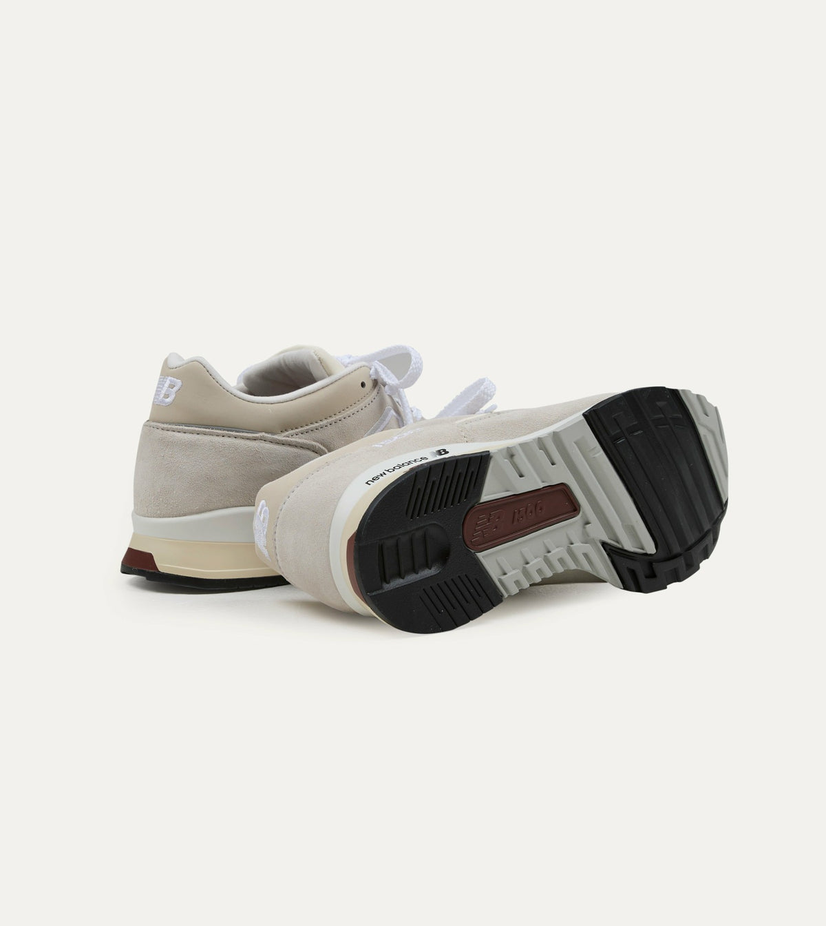 Drake's New Balance 'Elevated Essentials' Oyster and Antique White Made in UK 1500 Trainers