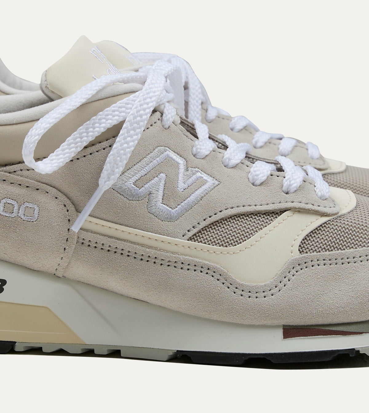 Drake's New Balance 'Elevated Essentials' Oyster and Antique White Made in UK 1500 Trainers