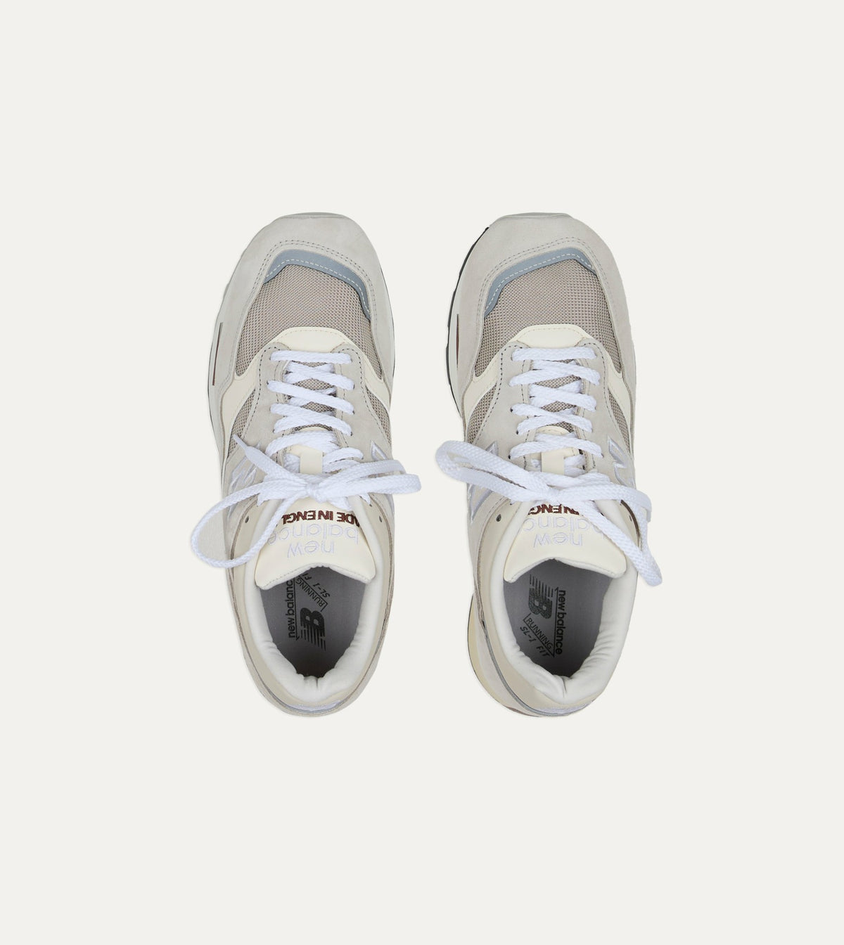 Drake's New Balance 'Elevated Essentials' Oyster and Antique White Made in UK 1500 Trainers