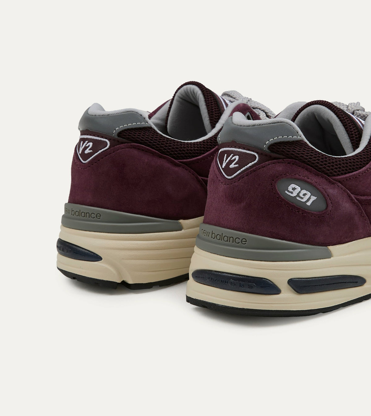 Drake's New Balance Catawba Grape Made in UK 991v2 Trainers