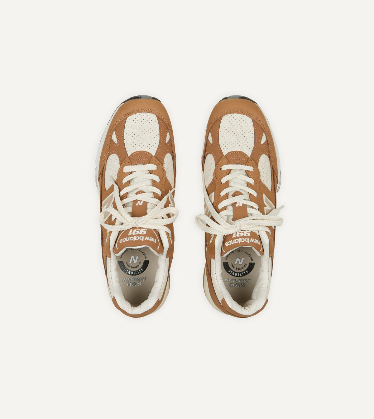 Drake's New Balance 'Luxe Nubuck' Chipmunk and Birch Made in UK 991v1 Trainers