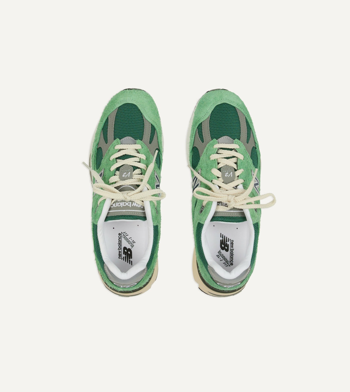 Drake's New Balance Green 'Grounded Pastels' Made in UK 991v2 Trainers