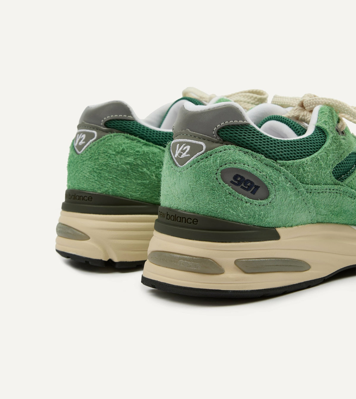 Drake's New Balance Green 'Grounded Pastels' Made in UK 991v2 Trainers