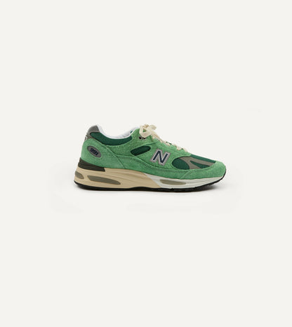 Drake's New Balance Green 'Grounded Pastels' Made in UK 991v2 Trainers