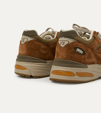 Drake's New Balance ‘Iconic Influences’ Caramel Café Made in UK 991v2 Trainers