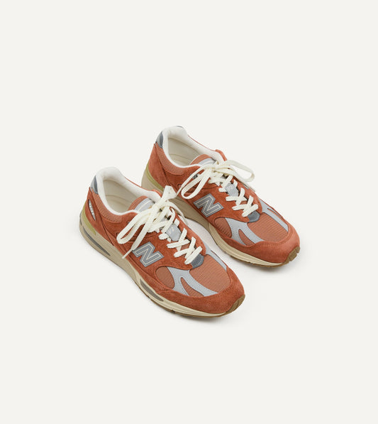 Drake's New Balance 'Vintage Sports’ Clay and Sienna Orange Made in UK 991v2 Trainers