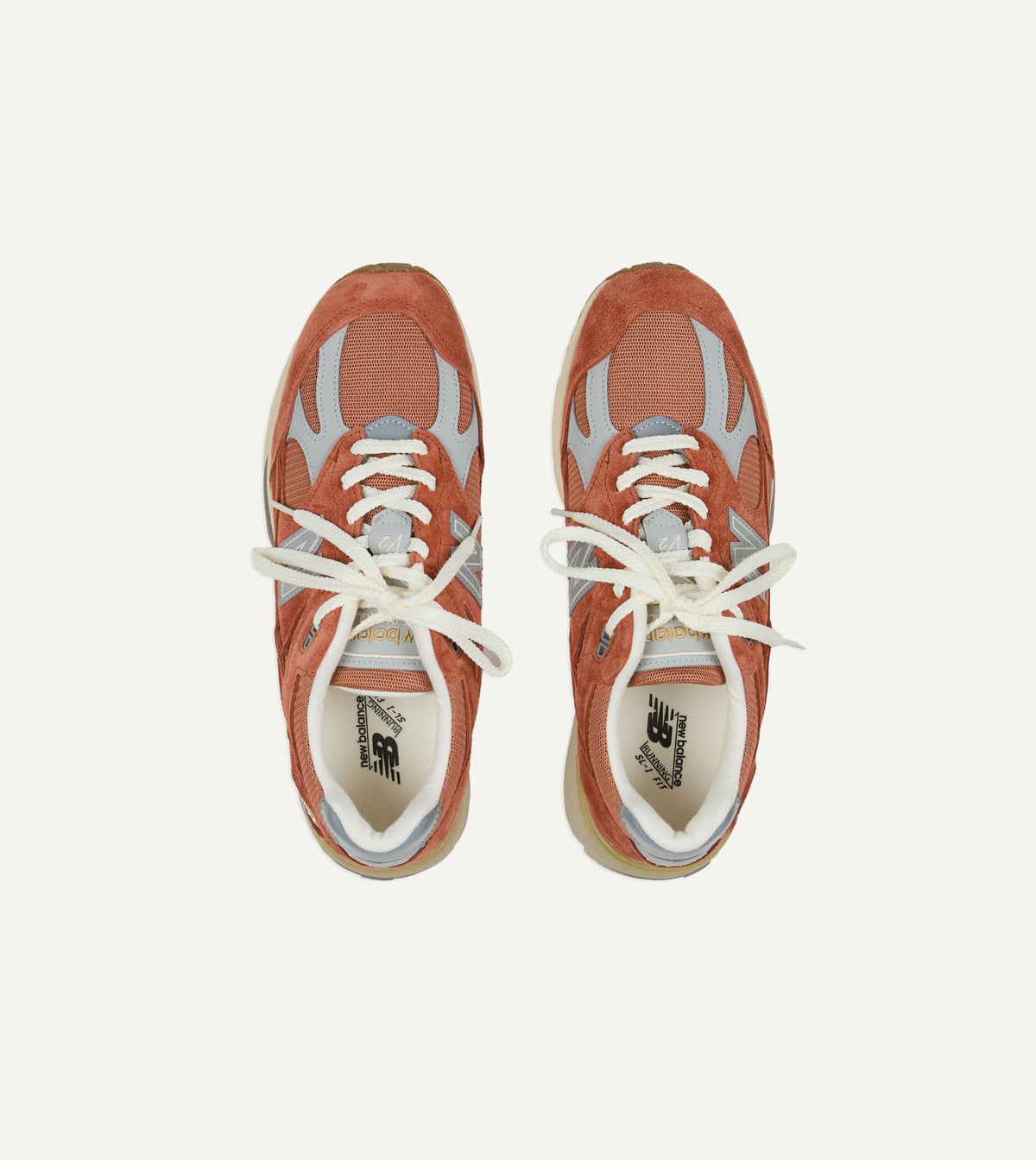 Drake's New Balance 'Vintage Sports’ Clay and Sienna Orange Made in UK 991v2 Trainers