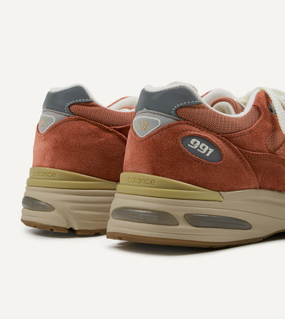 Drake's New Balance 'Vintage Sports’ Clay and Sienna Orange Made in UK 991v2 Trainers
