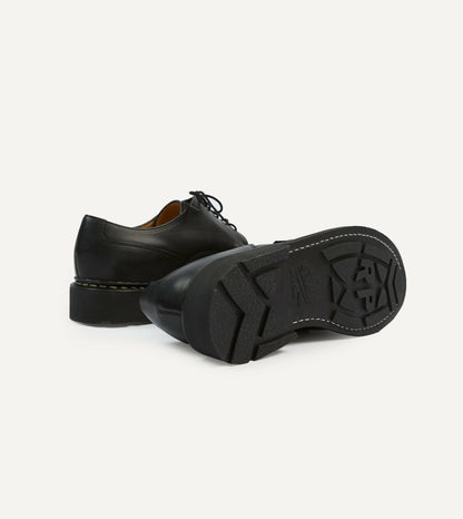 Drake's Paraboot Villandry Noir Calf Leather Derby Shoe