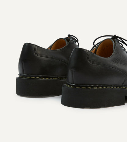 Drake's Paraboot Villandry Noir Calf Leather Derby Shoe