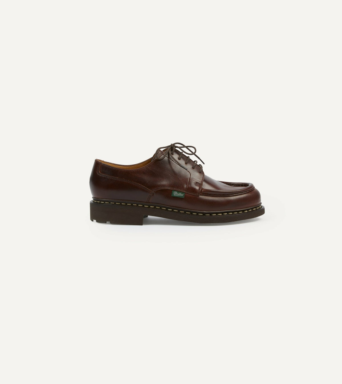 Drake's Paraboot Villandry Brown Calf Leather Derby Shoe