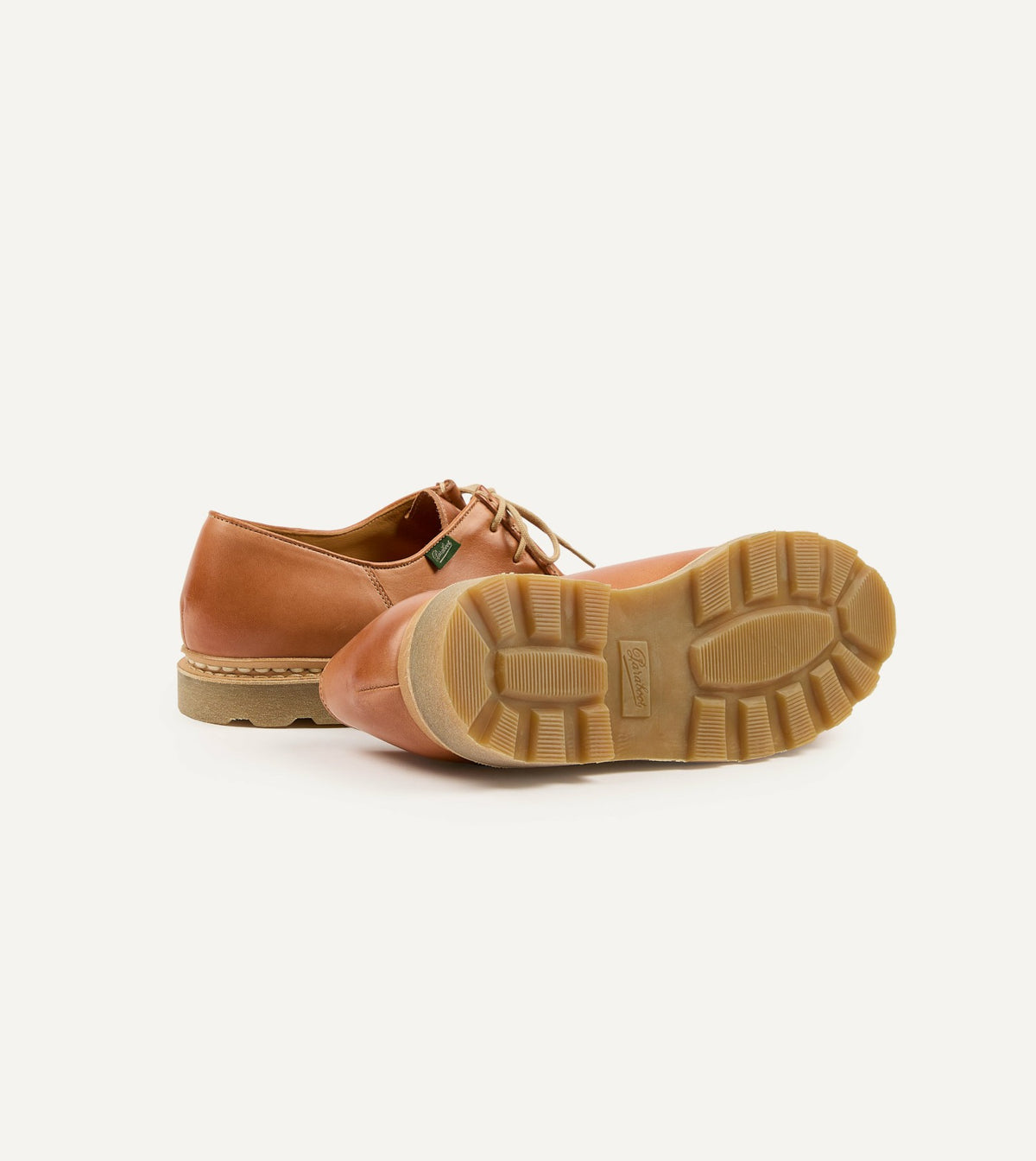 Drake's Paraboot Michael Camel Leather Derby Shoe