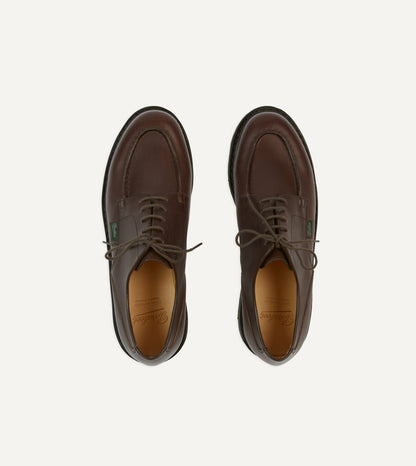 Drake's Paraboot Chambord Café Leather Derby Shoe