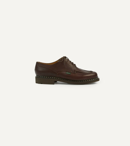 Drake's Paraboot Chambord Café Leather Derby Shoe