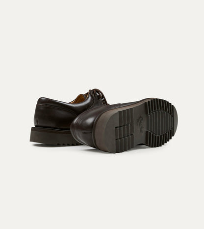 Drake's Paraboot Thiers Kenya Dark Brown Leather Derby Shoe