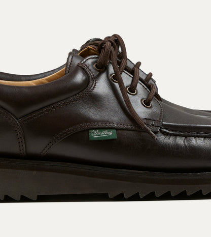 Drake's Paraboot Thiers Kenya Dark Brown Leather Derby Shoe