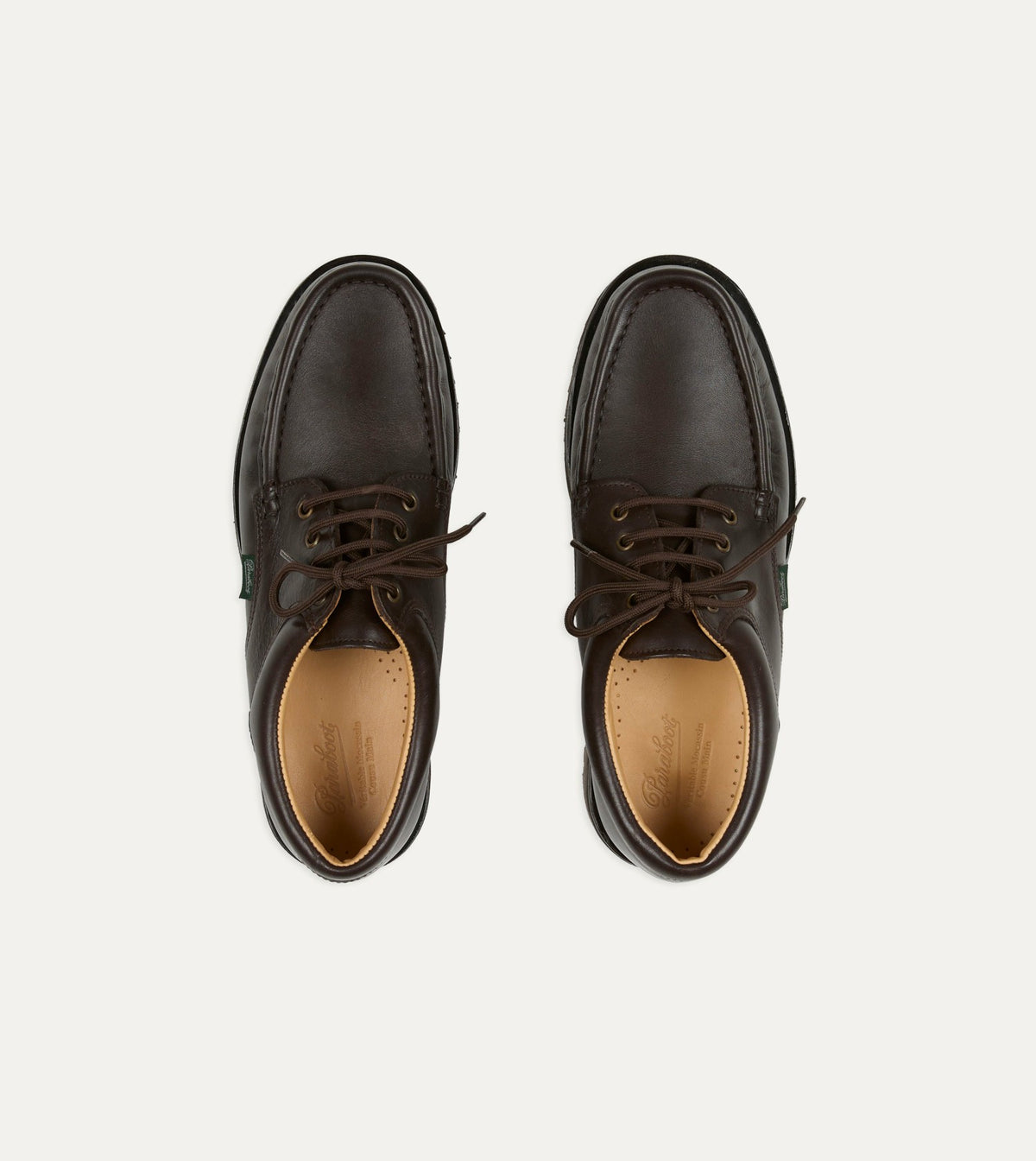 Drake's Paraboot Thiers Kenya Dark Brown Leather Derby Shoe