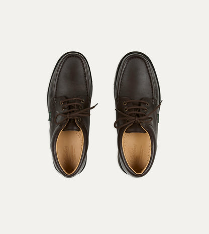 Drake's Paraboot Thiers Kenya Dark Brown Leather Derby Shoe