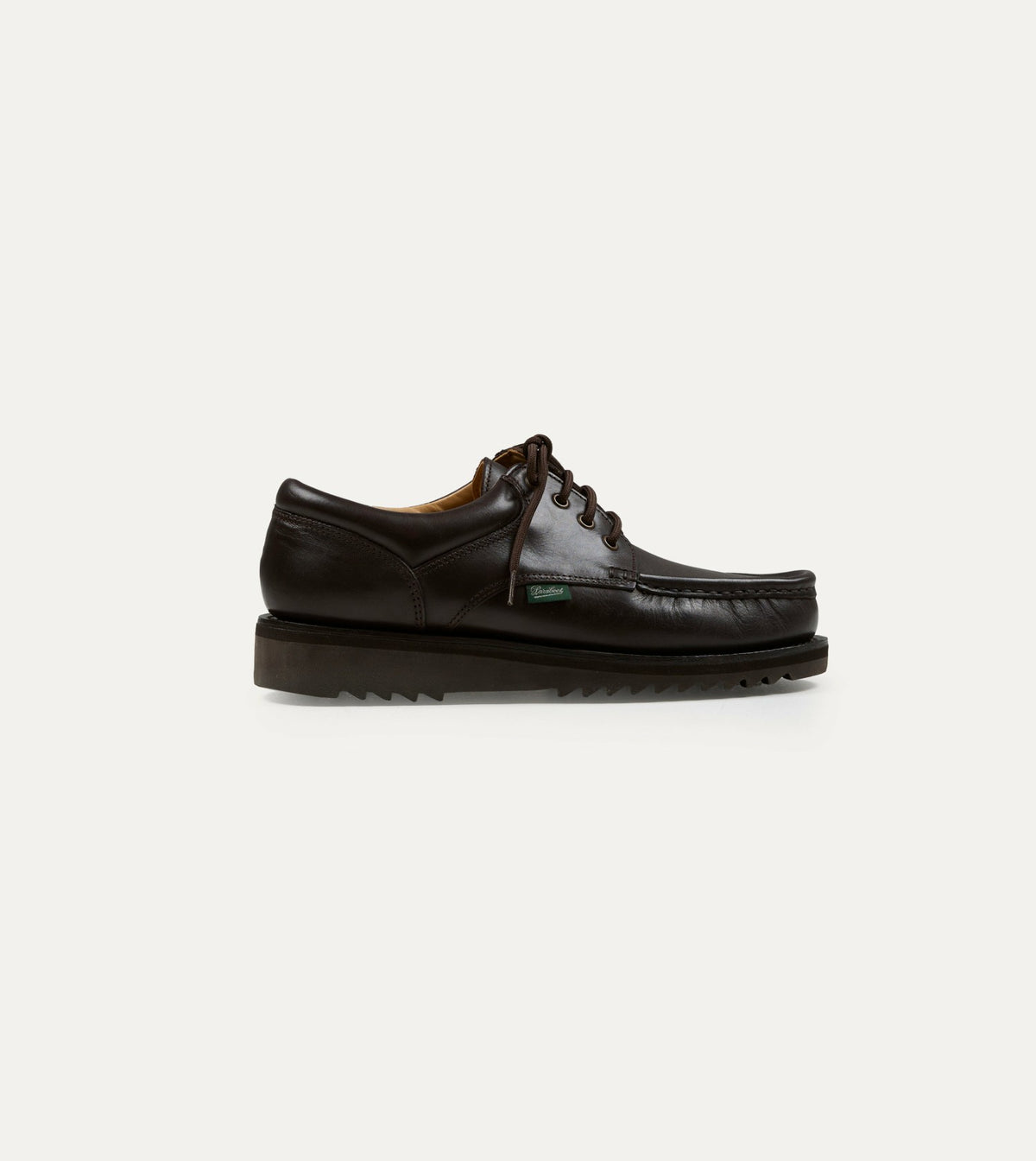 Drake's Paraboot Thiers Kenya Dark Brown Leather Derby Shoe