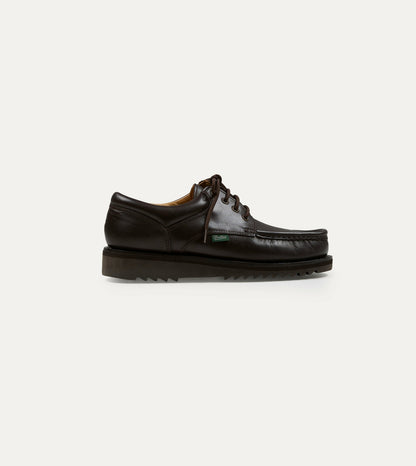 Drake's Paraboot Thiers Kenya Dark Brown Leather Derby Shoe