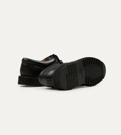 Drake's Paraboot Thiers Noir Black Leather Derby Shoe