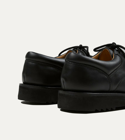 Drake's Paraboot Thiers Noir Black Leather Derby Shoe