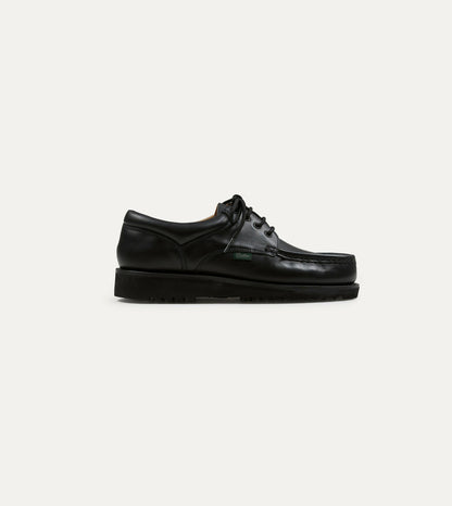 Drake's Paraboot Thiers Noir Black Leather Derby Shoe