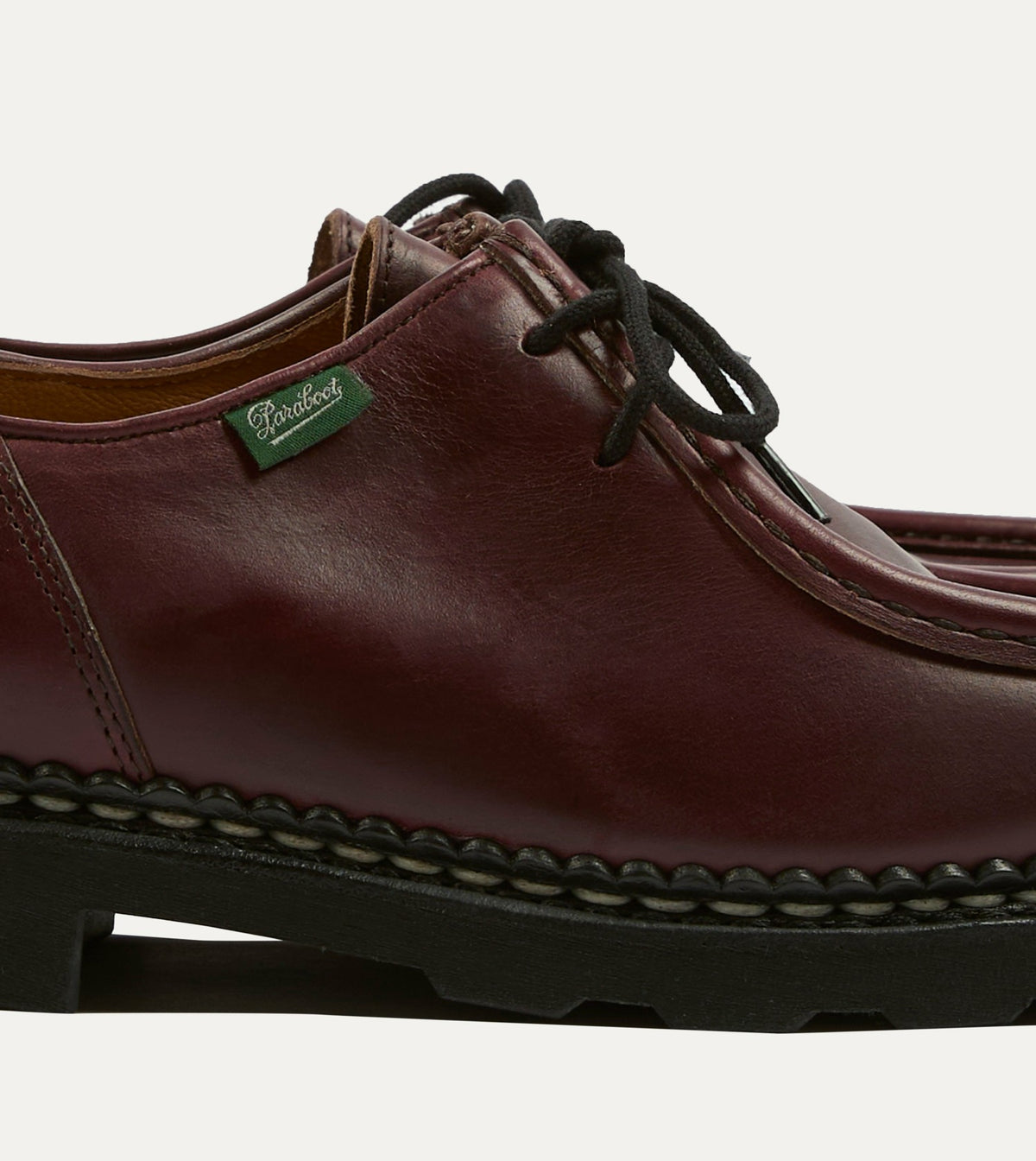 Drake's Paraboot Michael Bordeaux Leather Derby Shoe