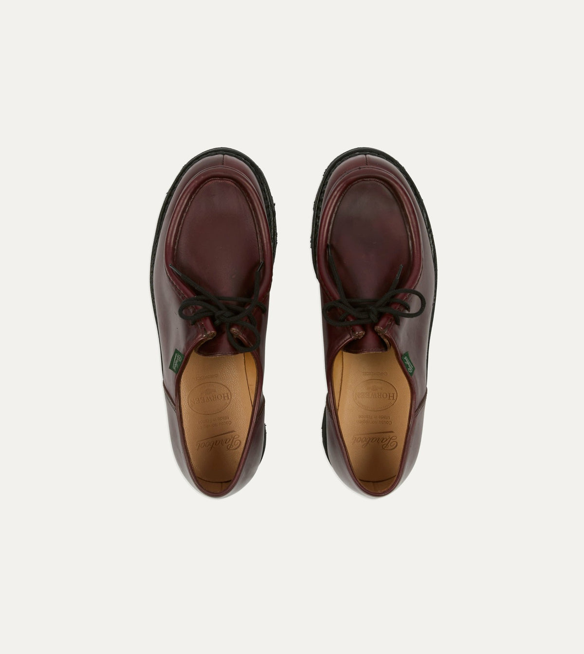 Drake's Paraboot Michael Bordeaux Leather Derby Shoe